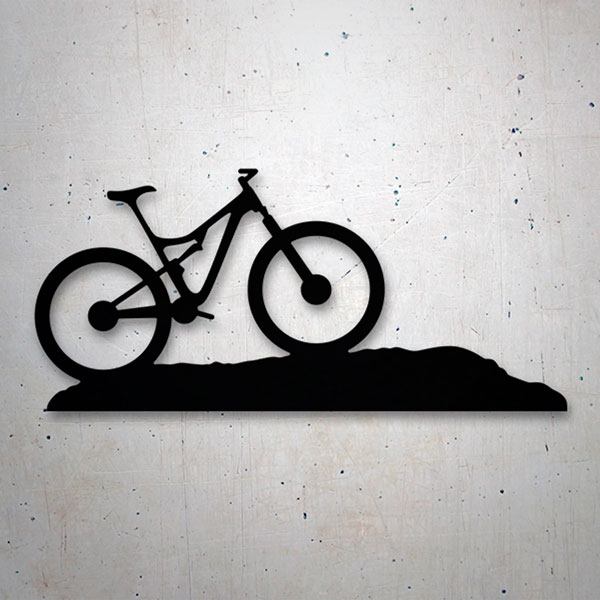 Car & Motorbike Stickers: Mountain bike on a hill