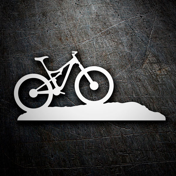 Car & Motorbike Stickers: Mountain bike on a hill