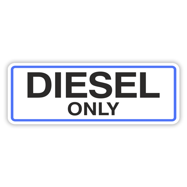 Camper van decals: Diesel Only