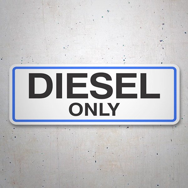 Camper van decals: Diesel Only