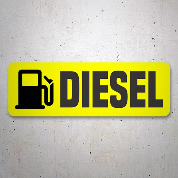 Camper van decals: Yellow Diesel