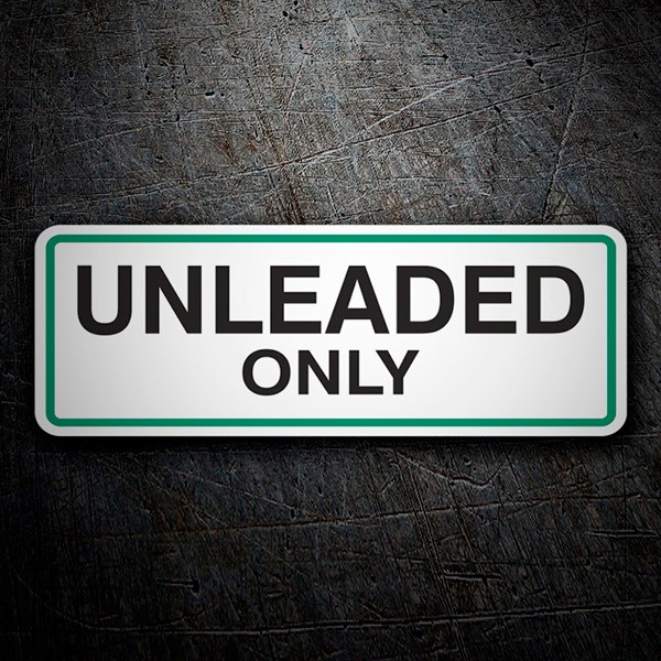 Camper van decals: Unleaded Only