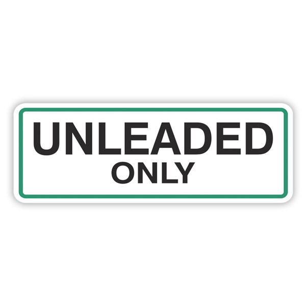 Camper van decals: Unleaded Only