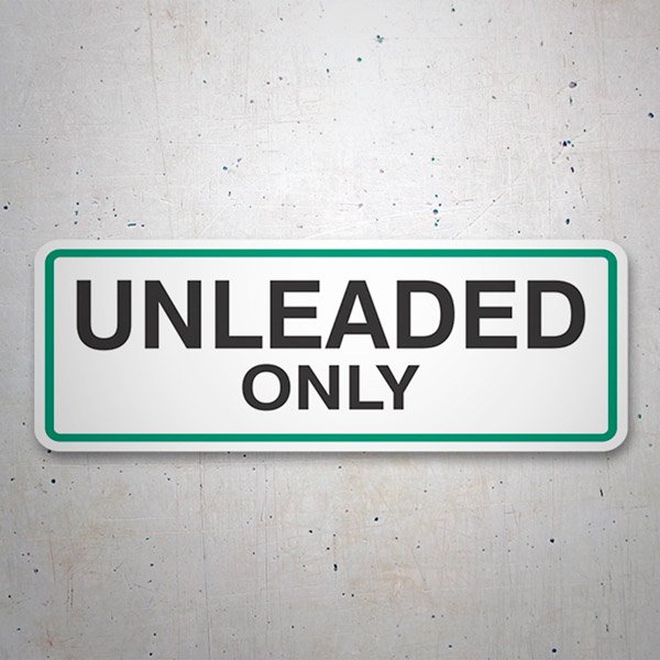 Camper van decals: Unleaded Only