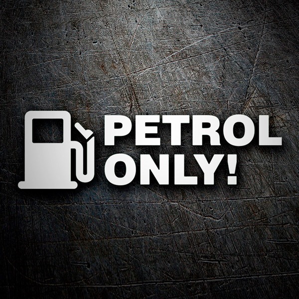 Camper van decals: Petrol Only