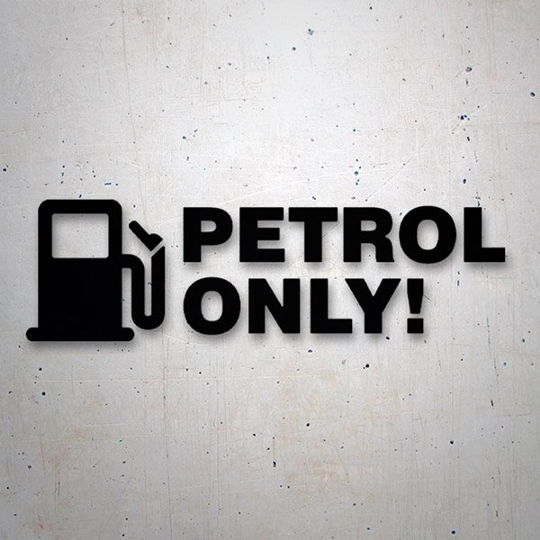 Camper van decals: Petrol Only