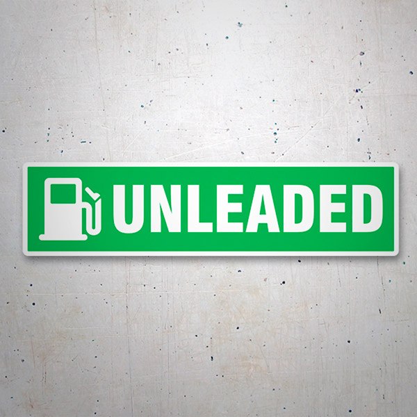 Camper van decals: Green Unleaded