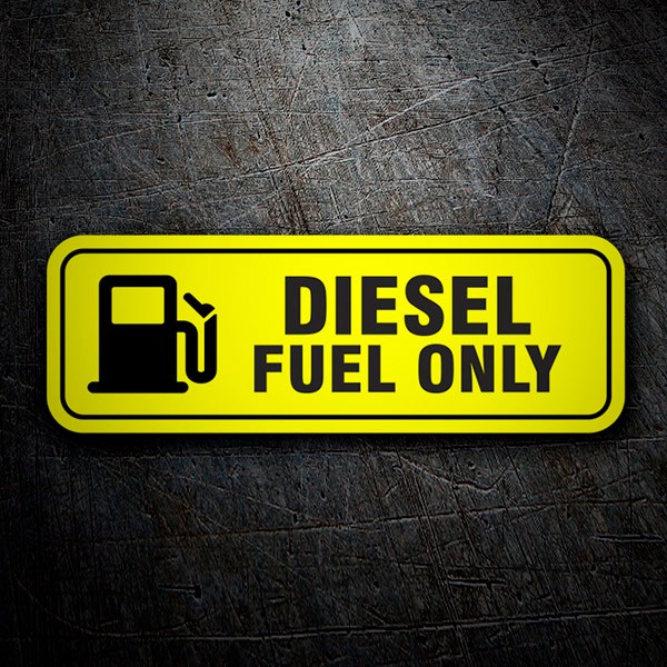 Camper van decals: Diesel fuel only