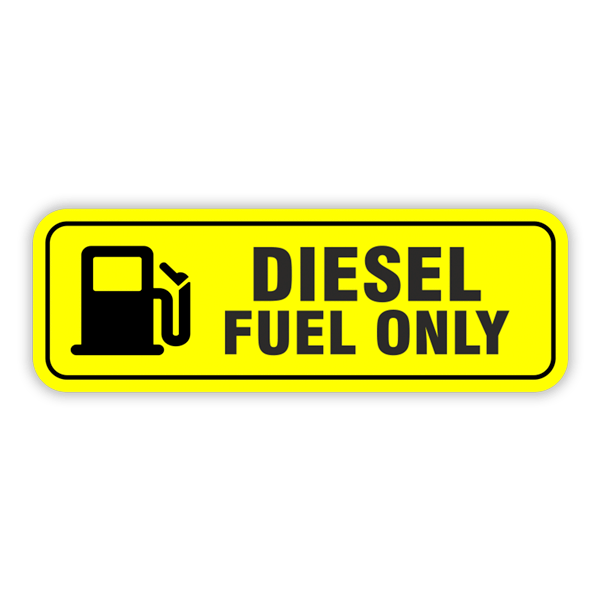 Camper van decals: Diesel fuel only