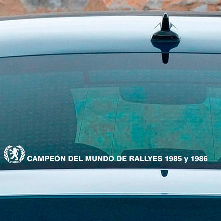 Car & Motorbike Stickers: Peugeot Champion du Monde des Rallyes