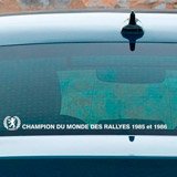 Car & Motorbike Stickers: Peugeot Champion du Monde des Rallyes 2