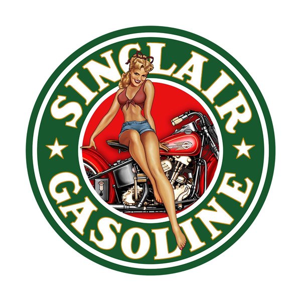 Wall Stickers: Sinclair Gasoline Pin-up Decorative Vinyl