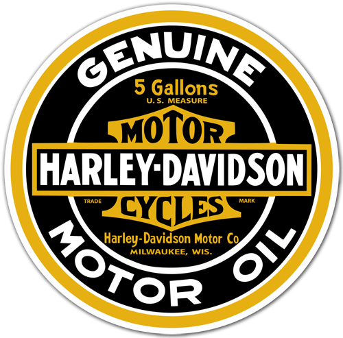  Sticker  Genuine Harley Davidson Motor  Oil  MuralDecal com