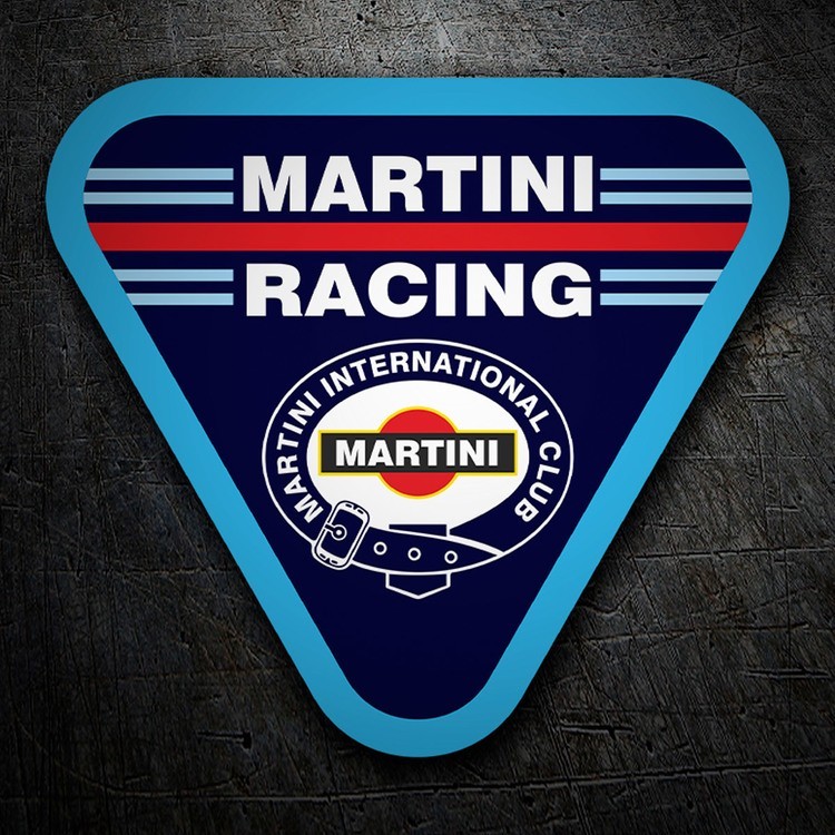 Car & Motorbike Stickers: Martini Racing sticker with triangular design