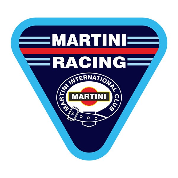 Car & Motorbike Stickers: Martini Racing sticker with triangular design