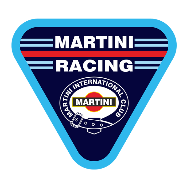 Car & Motorbike Stickers: Martini Racing sticker with triangular design