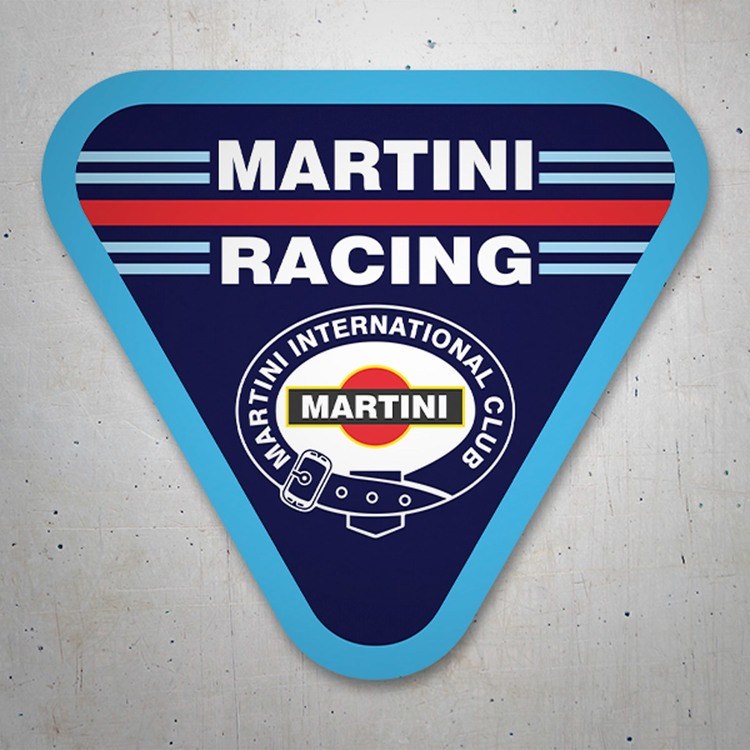 Car & Motorbike Stickers: Martini Racing sticker with triangular design