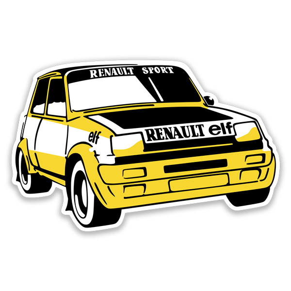 Car & Motorbike Stickers: Renault 5 Copa Turbo with Sporty Design