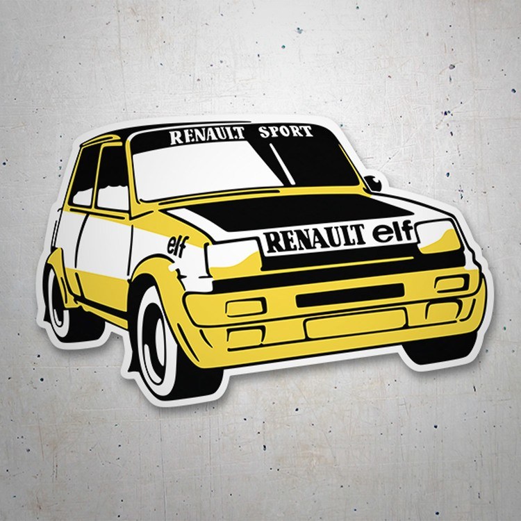 Car & Motorbike Stickers: Renault 5 Copa Turbo with Sporty Design