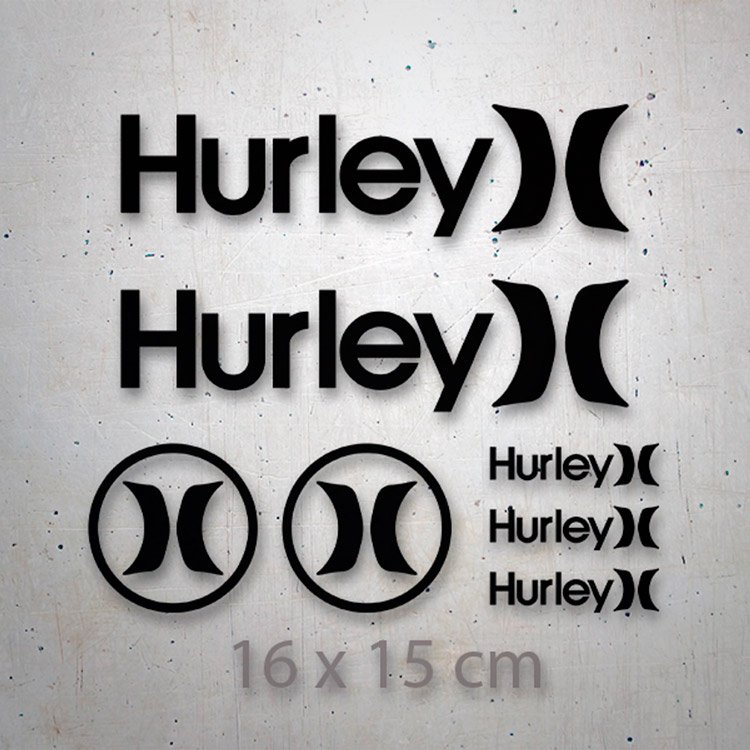 Car & Motorbike Stickers: Set 7X Hurley