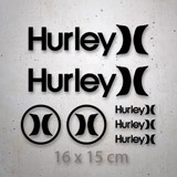 Car & Motorbike Stickers: Set 7X Hurley 2