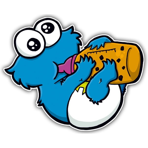Wall Sticker for kid The baby cookie monster