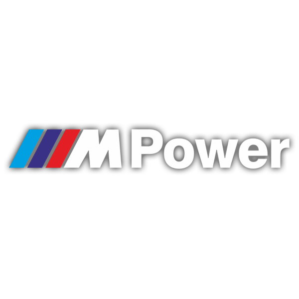 Car & Motorbike Stickers: BMW Power White