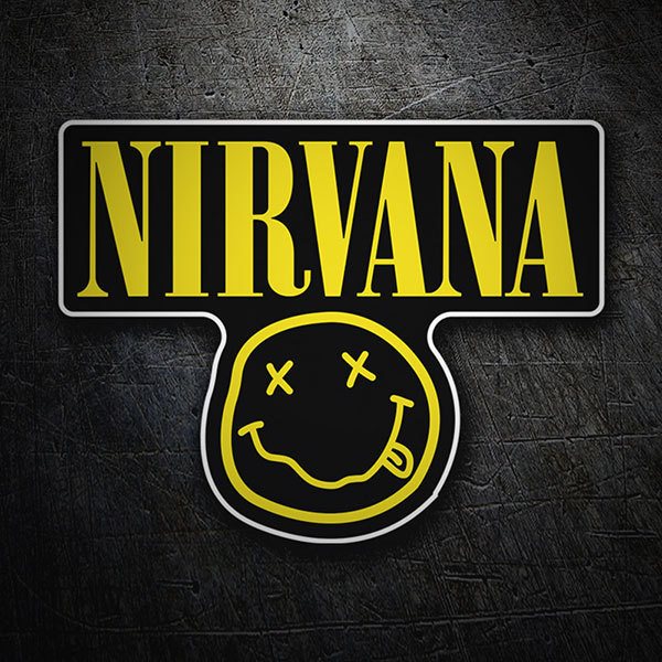 Nirvana Smiley Face Oversized Stickers, Heliconia Color sold by Highboy  Faulty, SKU 39445492