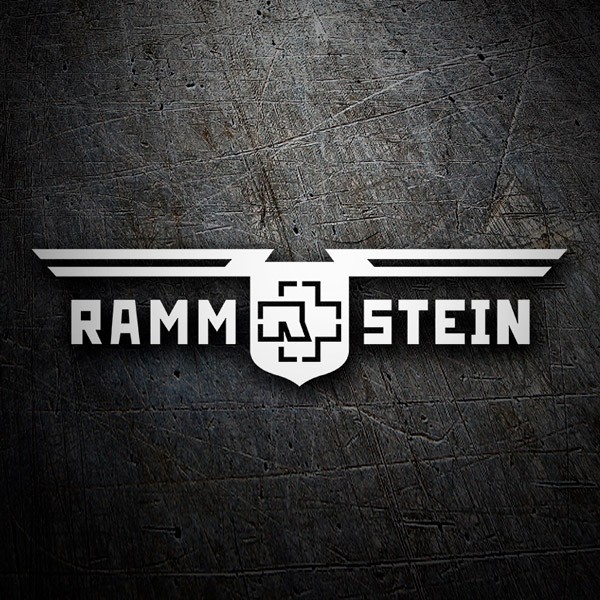 Rammstein LOGO Sticker 13 x 13 cm Weiss