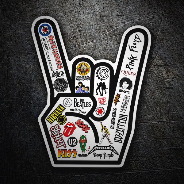 Punk Rock Hand Signal Gift Punk Rock Fans' Sticker