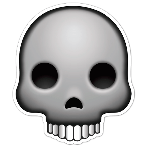 Sticker emoticon emoji Human skull