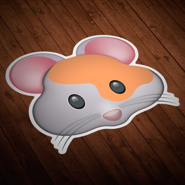 Sticker Emoticon Hamster MuralDecal.com