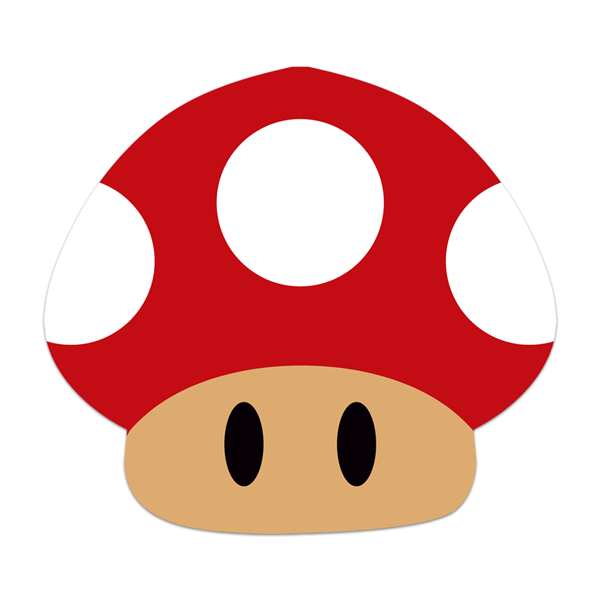 Kids wall sticker red mushroom of Mario Bros | MuralDecal.com