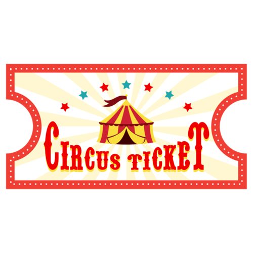 Stickers for Kids Circus Ticket 4