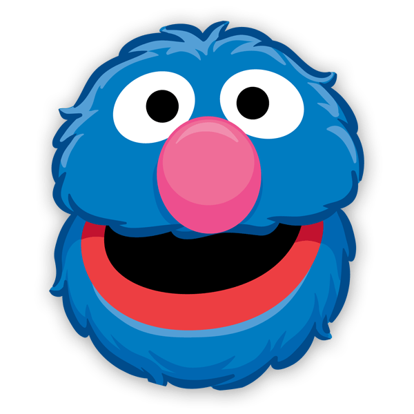 Kids wall sticker Grover head | MuralDecal.com