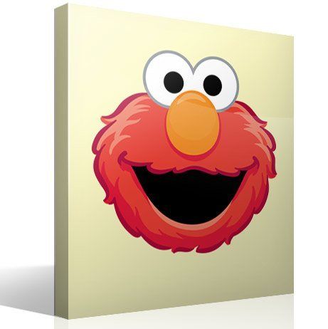 Kids Wall Sticker Elmo's Head | MuralDecal.com