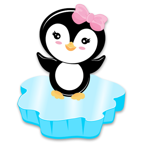 Stickers for Kids: Penguin on ice