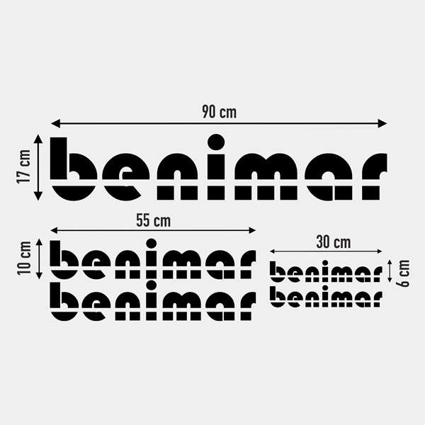 Camper van decals: Kit Benimar