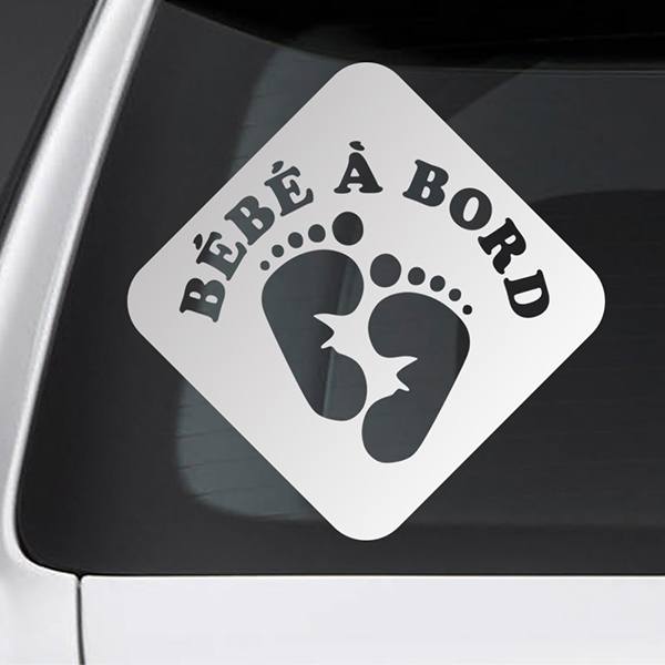 Sticker Bébé à bord 02 - Pied de bébé - Made in France