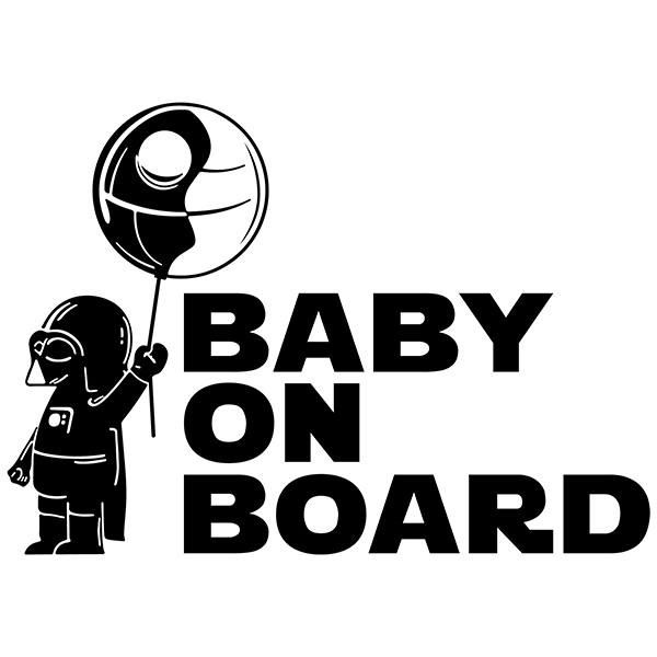 Sticker Darth Vader baby on board English