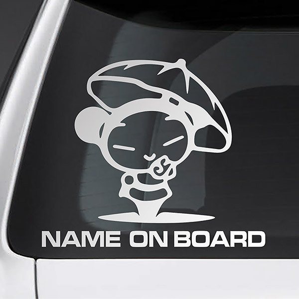 Stickers Skate on board personalized - english