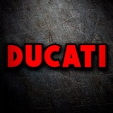 Car & Motorbike Stickers: Ducati red and black 3