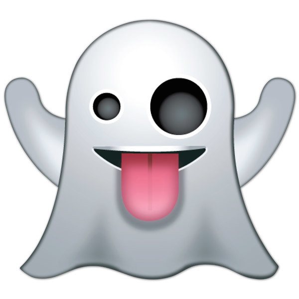 Sticker Emoji Ghost | MuralDecal.com