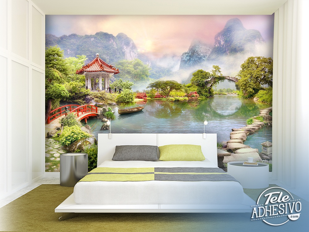 Wall mural Oriental lake | MuralDecal.com