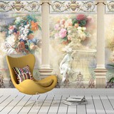 Wall Murals: Columns and Flowers 2