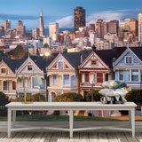 Wall Murals: Victorian Houses in San Francisco at Sunset 2