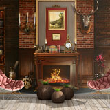 Wall Murals: Living room antique decoration 2