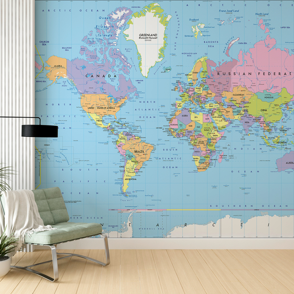74+ Wall Mural World Map Populer - Posts.id