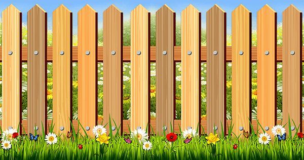 Wall mural Classic wooden fence | MuralDecal.com