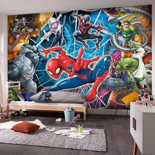 Introducir 87+ imagen mural spiderman